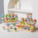 Peach Egg Building Brick Mini Potted Plant F07M9-11(104)-A7