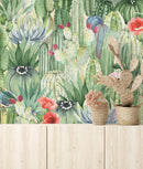 Modish Green Cactus Wallpaper Smart