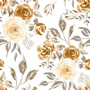 Beige and Brown Flowers Wallpaper