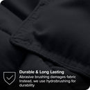 Queen size Luxuriously Soft Down Alternative Comforter Set in Black