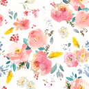 Stylish White Floral Contemporary Wallpaper