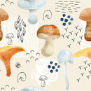 Stylish Mushrooms Pattern Wallpaper