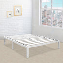 Queen size Heavy Duty Metal Platform Bed Frame in White