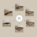 Queen size 8-inch Metal Frame Box-Spring Mattress Foundation with Cover