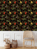 Fashionable Green Monogram Wallpaper