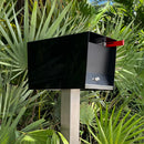 NEW!!!!  QUICK SHIP UptownBox in TEXTURED MATT JET BLACK on BLACK - Modern Mailbox
