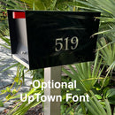 NEW!!!!  QUICK SHIP UptownBox in TEXTURED MATT JET BLACK on BLACK - Modern Mailbox