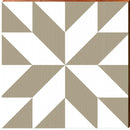 Tan & White Wood Barn Quilt Sign | Wall Art Print on Real Wood | Farmhouse Decor