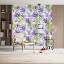 Stylish Purple Flowers Wallpaper Fashionable