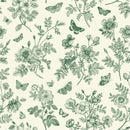 Green Floral Pattern Wallpaper