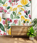 Water colored Yellow Flowers Wallpaper