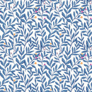 Blue Little Leaves Wallpaper