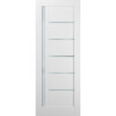 Quadro 4088 White Silk Barn Door Slab with Frosted Glass