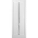 Quadro 4112 White Silk Barn Door Slab with Frosted Glass