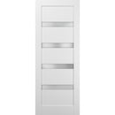 Quadro 4113 White Silk Barn Door Slab with Frosted Glass