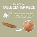 Viking Boat Natural Teak Table Centerpiece