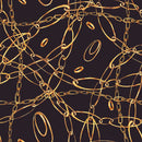 Black Wallpaper with Gold Pattern