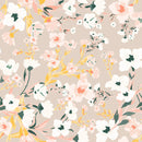Fashionable Beige Floral Wallpaper Fashionable