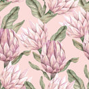 Stylish Exotic Pink Flowers Wallpaper Fashionable