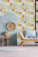 Voguish Watercolor Flowers Wallpaper Smart