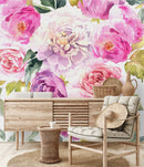 Drawing Pink Peonies Wallpaper
