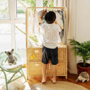 Belle Kids Clothing Rack with 4 Drawers