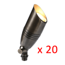 RAL8102 x20 Package Brass Bullet Accent Light Low Voltage LED Outdoor Landscape Spotlight