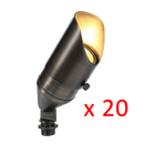 RAL8105 x20 Package Brass Bullet Accent Light Low Voltage LED Outdoor Landscape Spotlight