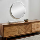 Jarron Modern Metallic Silver Wall Mirror