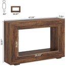 Modern Farmhouse 47-inch Long Entryway Console Table in Rustic Brown Wood Finish