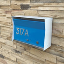 RetroBox Locking Wall Mount Mailbox in JET BLACK