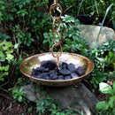 Hand Hammered Copper Polished Rain Chain Basin - 16.5 inch Diameter