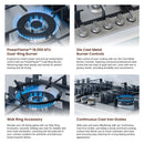 Rangaire 30" Gas Cooktop 5 Burners Stainless Steel RCG301S