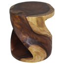 Haussmann Round Twist End Table 18 in DIA x 20 in Height Walnut
