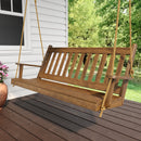 Keystone Amish Co. 6 Foot Franklin Red Cedar Porch Swing without Cup Holders