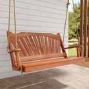 Keystone Amish Co. 6 Foot Sunburst Red Cedar Porch Swing With Cupholders