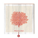 Coastal Crimson Coral Customizable Wood Wall Art Print