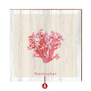 Personalized Coastal Town Location Name Pink Coral Wooden Sign | Customizable Wall Art Print on Real Wood