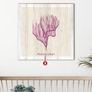 Personalized Coastal Town Location Name Mauve Coral Wooden Sign | Customizable Wall Art Print on Real Wood