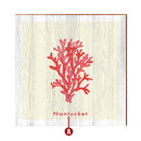 Coastal Red Coral Customizable Wood Wall Art Print