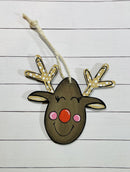 Unfinished Wood Christmas Reindeer Ornament Silhouette - Craft- up to 46" DIY