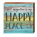 St. Augustine, Florida Happy Place Wooden Sign | Wall Art Print on Real Wood