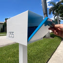 Retrobox-2.0 in TEXTURED GRAY METALLIC - Modern Mailbox