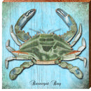 Barnegat Bay Blue Crab | Wall Art Print on Real Wood