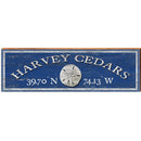 Harvey Cedars Latitude Longitude Sign Wall Art Print on Real Wood