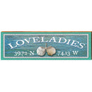Loveladies Triple Shells Water Latitude Longitude | Wall Art Print on Real Wood