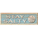 Stay Salty Sand Dollar Blue | Wall Art Print on Real Wood