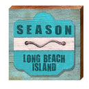 Long Beach Island Beach Tag | Wall Art Print on Real Wood