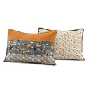 King size Orange Grey Boho Floral Birds Reversible Lightweight Quilt Set