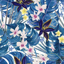 Blue Monstera Leaves Wallpaper